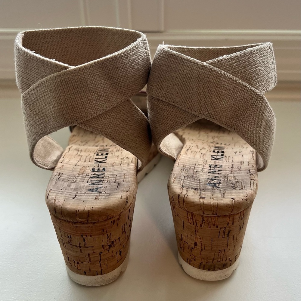 Anne Klein Iflex Aknori Women's Wedge Sandals Ankle Strap Size 8.5 Multicolor - Picture 2 of 7